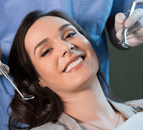 woman at the dentist